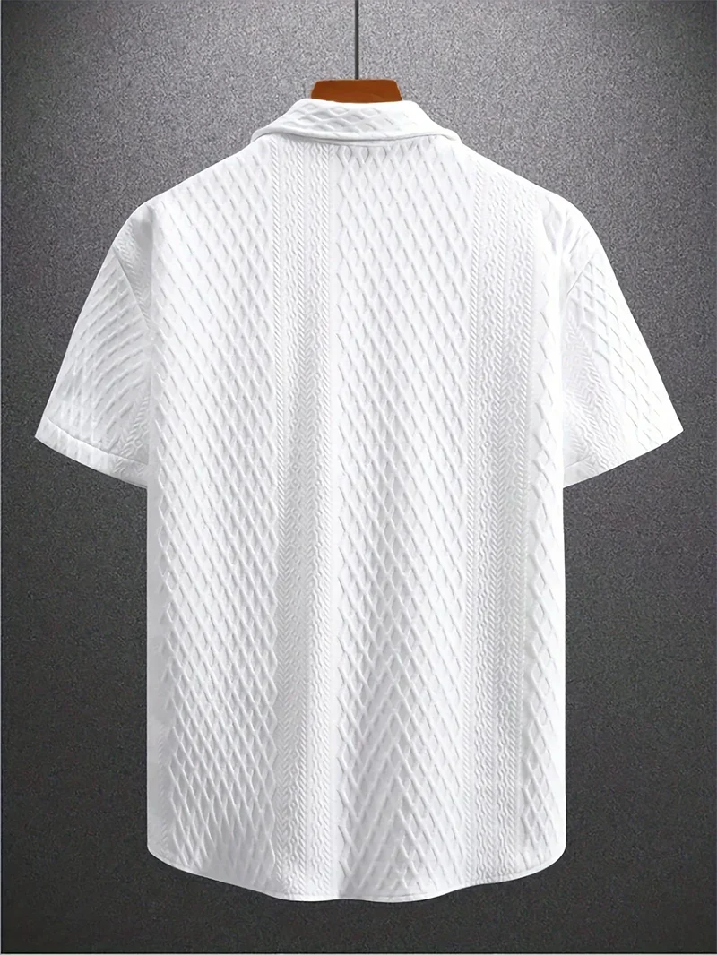 Kaloa™ - Men's Textured Shirt – Minimalist Refinement